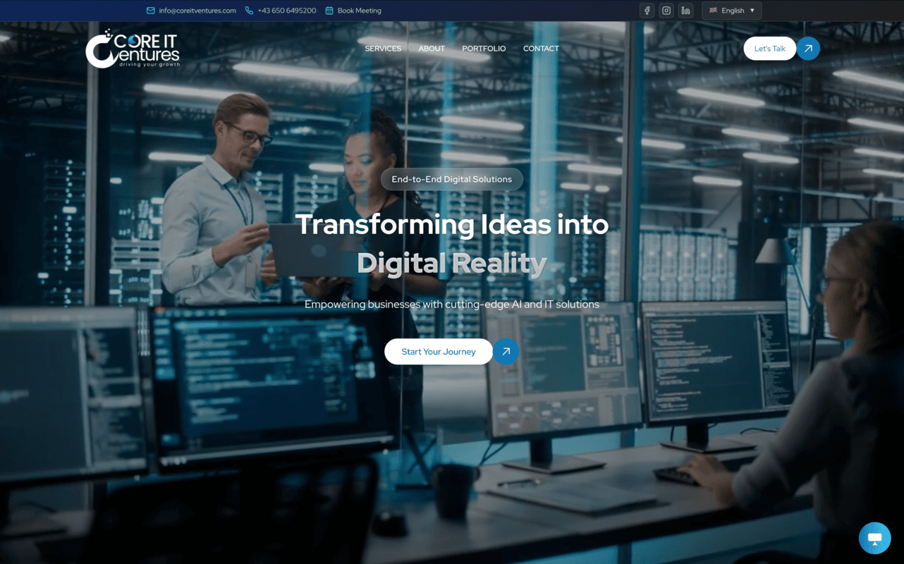 Core IT Ventures website