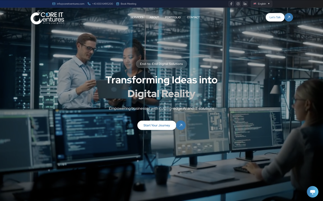 Core IT Ventures - IT Consultation Agency Website