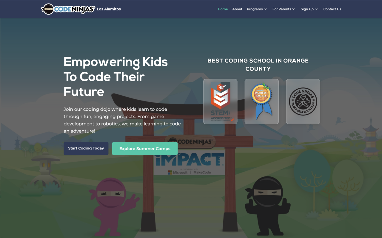 Code Ninjas - Coding Bootcamp Website